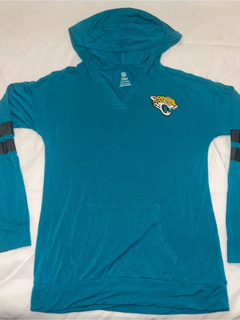 NFL Jacksonville Jaguars Teal Long Sleeve Kids Hoodie Tee